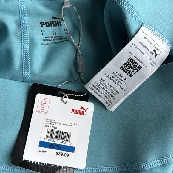 NWT Puma Milky Blue Power Shape Solid Woven Golf Athletic Skort Tennis - Picture 11 of 16